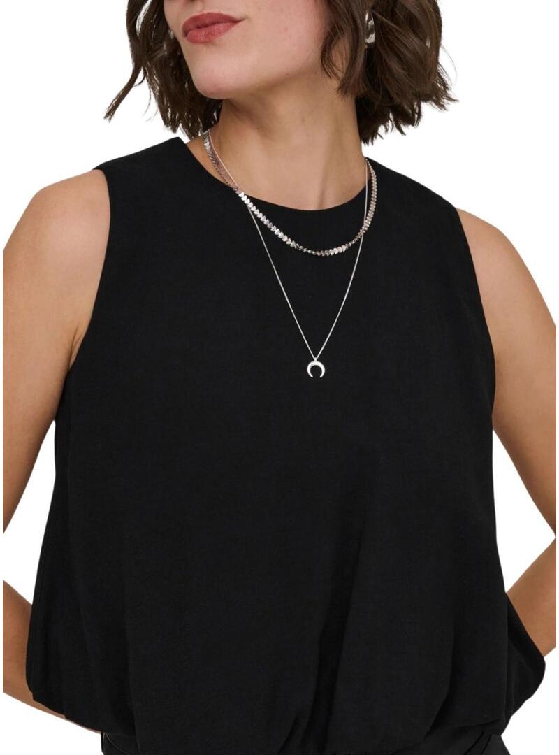 Top Only Laris palloncino nero per donna