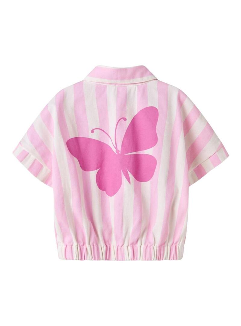 Camicia Name It Friba rosa per bambina