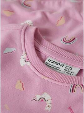 Felpa Name It Bissine rosa per ragazze