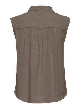 Camicia Only Siesta color topo per donna