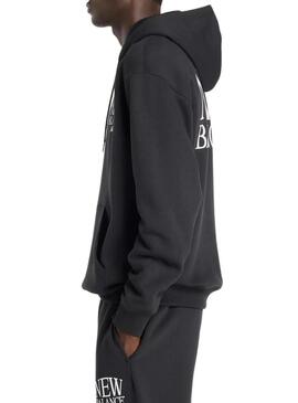 Felpa New Balance Logo nera per uomo.