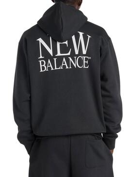 Felpa New Balance Logo nera per uomo.