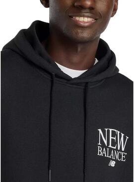 Felpa New Balance Logo nera per uomo.