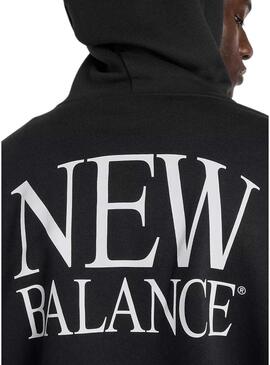 Felpa New Balance Logo nera per uomo.