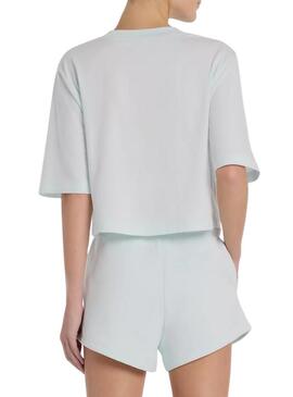 Maglietta New Balance oversize turchese per donna