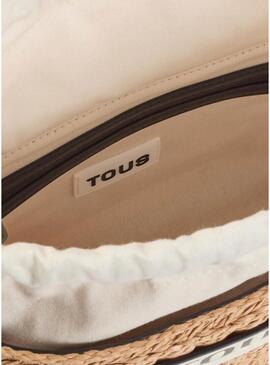 Borsa media Tous modello Scoubidou in colori naturale e nero per donna.