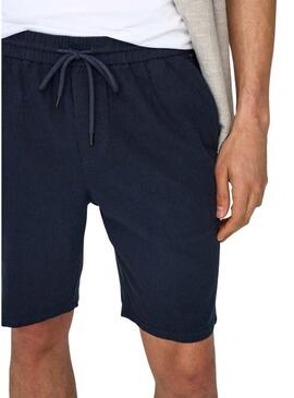 Bermuda Only and Sons Linus blu scuro per uomo