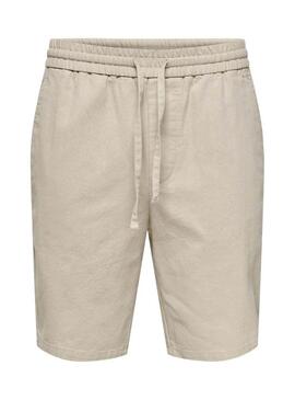 Bermudas Only and Sons Linus beige per uomo