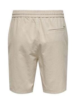 Bermudas Only and Sons Linus beige per uomo