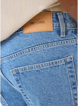 Bermuda in denim medio Only and Sons Sedge per uomo