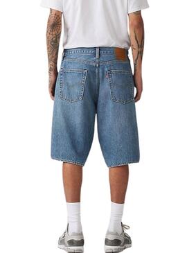 Bermuda di jeans Levis 478 Baggy blu medio per uomo
