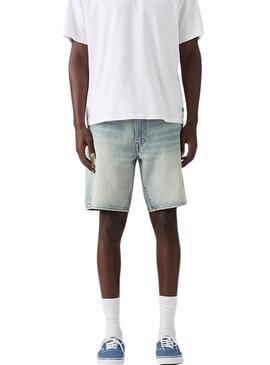 Bermuda in denim Levis 468 Loose blu chiaro per uomo