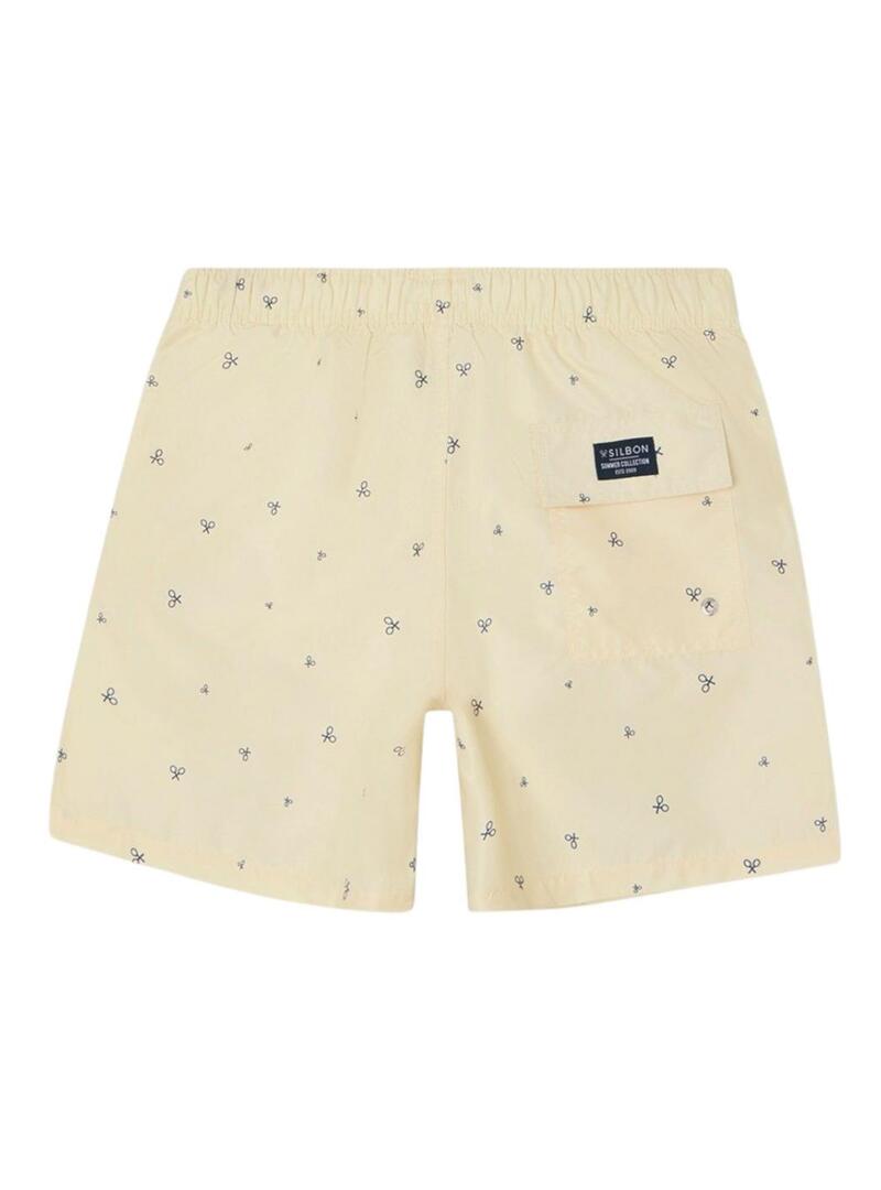 Costume da bagno Silbon con racchette gialle per uomo