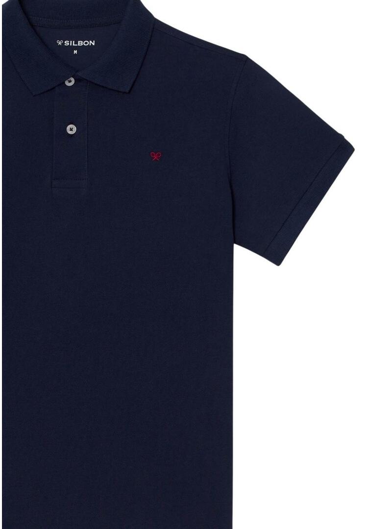 Polo Silbon classico blu scuro per uomo