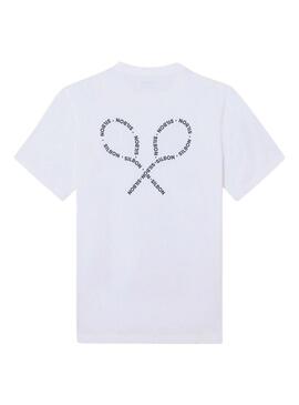 Maglietta Silbon Lettering bianca per uomo