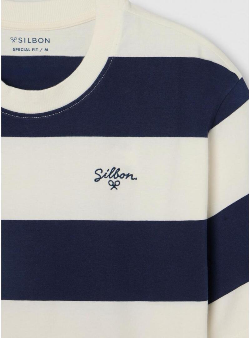 Maglietta Silbon Special fit boxy a righe per uomo