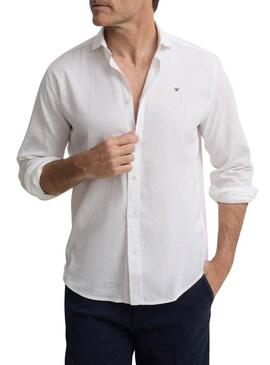 Camicia Silbon Sport in lino bianco per uomo