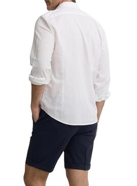 Camicia Silbon Sport in lino bianco per uomo