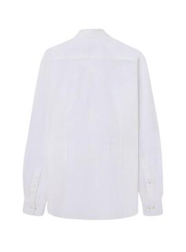 Camicia Silbon Sport in lino bianco per uomo