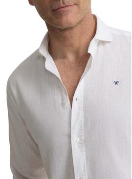 Camicia Silbon Sport in lino bianco per uomo