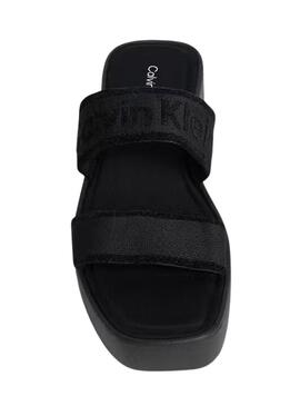 Sandali Calvin Klein Jeans Flatform neri da donna.