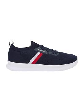 Scarpe da ginnastica Tommy Hilfiger Knitted Runner blu per uomo