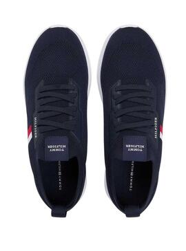 Scarpe da ginnastica Tommy Hilfiger Knitted Runner blu per uomo