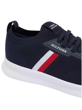 Scarpe da ginnastica Tommy Hilfiger Knitted Runner blu per uomo