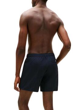 Costume da bagno Tommy Hilfiger con logo blu scuro per uomo