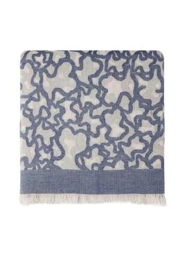 Foulard Tous Kaos Devore blu per donna