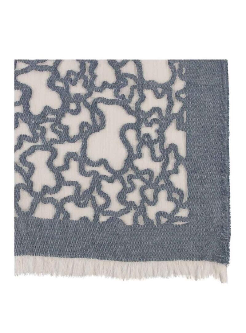Foulard Tous Kaos Devore blu per donna