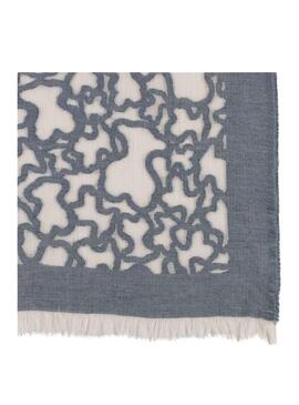 Foulard Tous Kaos Devore blu per donna