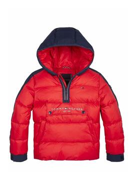 Giubbotto Tommy Hilfiger Mixed Popover Rosso 