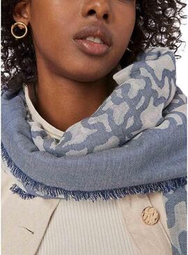 Foulard Tous Kaos Devore blu per donna