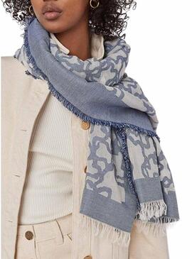 Foulard Tous Kaos Devore blu per donna