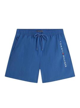 Costume da bagno Tommy Hilfiger con logo blu per uomo.