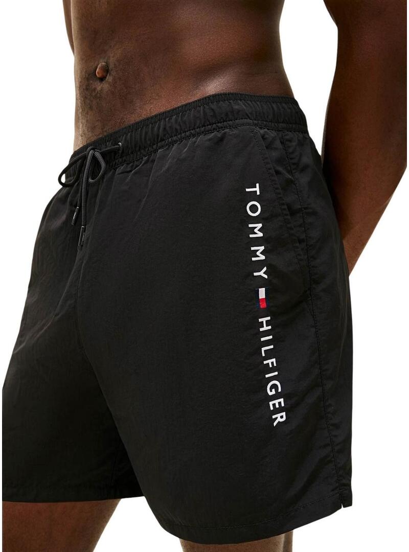 Costume da bagno Tommy Hilfiger con logo nero per uomo