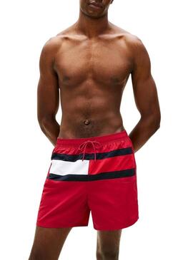 Costume da bagno Tommy Hilfiger Flag rosso per uomo