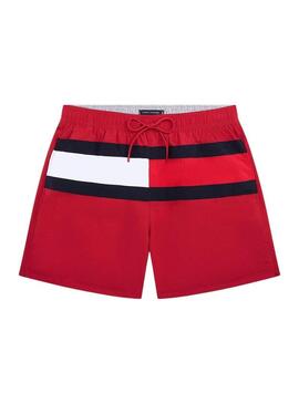 Costume da bagno Tommy Hilfiger Flag rosso per uomo