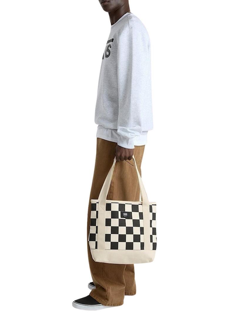 Borsa Vans Pergs bianca e nera per uomo e donna.