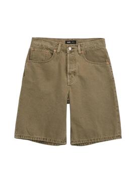 Bermuda in denim verde Vans per uomo.