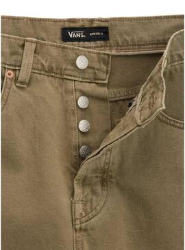 Bermuda in denim verde Vans per uomo.