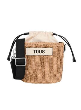 Borsa Tous saca Scoubidou naturale e nera per donna
