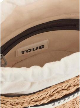Borsa Tous saca Scoubidou naturale e nera per donna