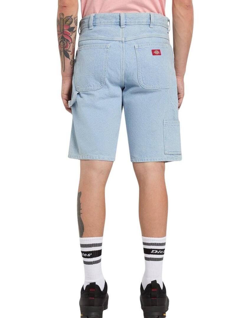 Bermuda Dickies da carpentiere in denim chiaro per uomo.