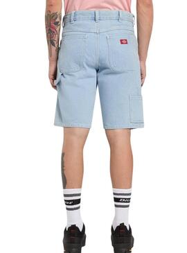 Bermuda Dickies da carpentiere in denim chiaro per uomo.