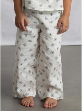 Set Mayoral stampato floreale blu avorio per bambina