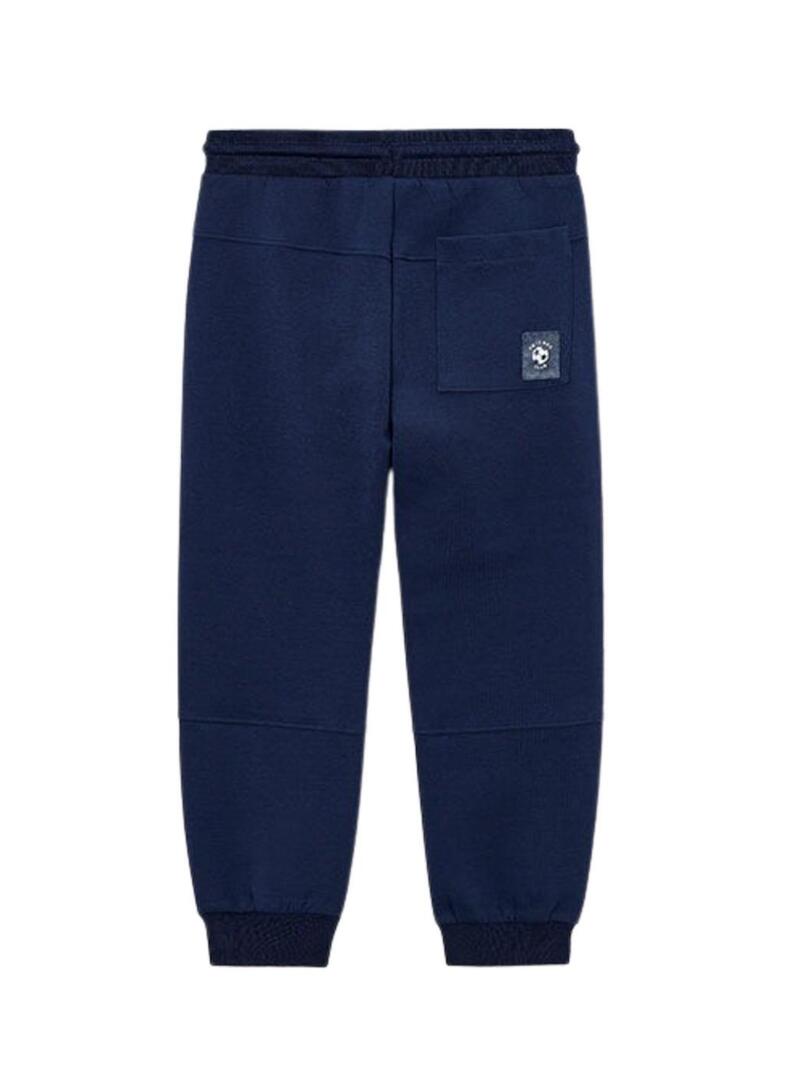 Pantalone jogger blu scuro con zip per bambino