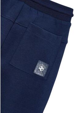 Pantalone jogger blu scuro con zip per bambino