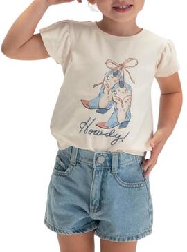 Maglietta Mayoral cowboy rosa cipria per ragazza